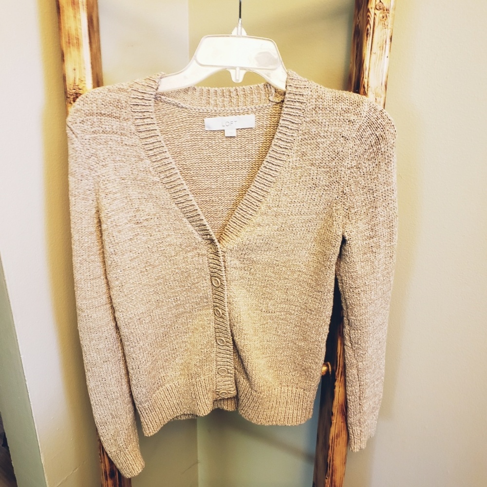 LOFT Button Cardigan